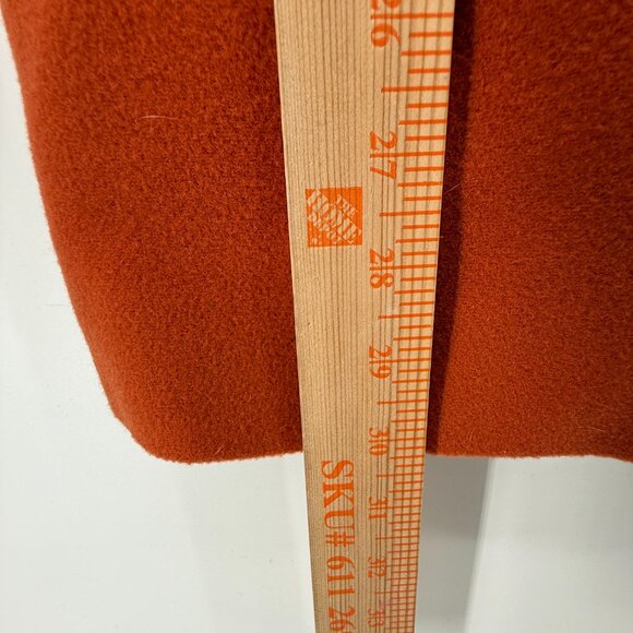 Harve Benard Womens Rust Orange Wool Cashmere Jacket Pea Coat Size 10 Winter - Picture 10 of 11